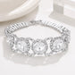 Madeline Love Silver Round Stone Accented Evening Bracelet