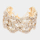 Madeline Love Gold Round Stone Accented Evening Bracelet