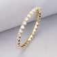 Heart CZ Stone Cluster Embellished Adjustable Evening Bracelet - Clear Gold - Bracelets