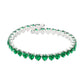 Heart CZ Stone Cluster Embellished Adjustable Evening Bracelet - Bracelets