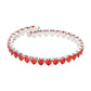 Heart CZ Stone Cluster Embellished Adjustable Evening Bracelet - Bracelets