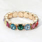 Madeline Love Multi Multicolor Round Faceted Gem Beaded Stretch Bracelet