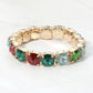 Madeline Love Multi Multicolor Round Faceted Gem Beaded Stretch Bracelet