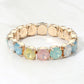 Madeline Love Multi, Opal Multicolor Round Faceted Gem Beaded Stretch Bracelet
