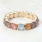 Madeline Love Multi Multicolor Round Faceted Gem Beaded Stretch Bracelet