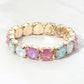 Madeline Love Multi Multicolor Round Faceted Gem Beaded Stretch Bracelet