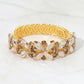 Madeline Love Gold, Lt Col Topaz Marquise Stone Cluster Embellished Adjustable Evening Bracelet