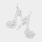 Madeline Love Silver CZ Stiletto Heel Dangle Evening Earrings