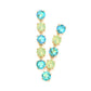 Madeline Love Mint Round Stone Link Dangle Evening Earrings - desc