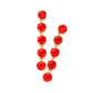 Madeline Love Red Round Stone Link Dangle Evening Earrings - desc