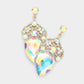 Madeline Love AB, Gold Crystal rhinestone teardrop evening earrings