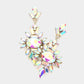 Madeline Love AB, Gold Marquise Crystal Cluster Evening Earrings