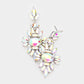 Madeline Love AB, Rhodium Marquise Crystal Cluster Evening Earrings