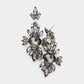 Madeline Love Black Diamond Marquise Crystal Cluster Evening Earrings