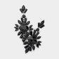 Madeline Love Jet Black Marquise Crystal Cluster Evening Earrings