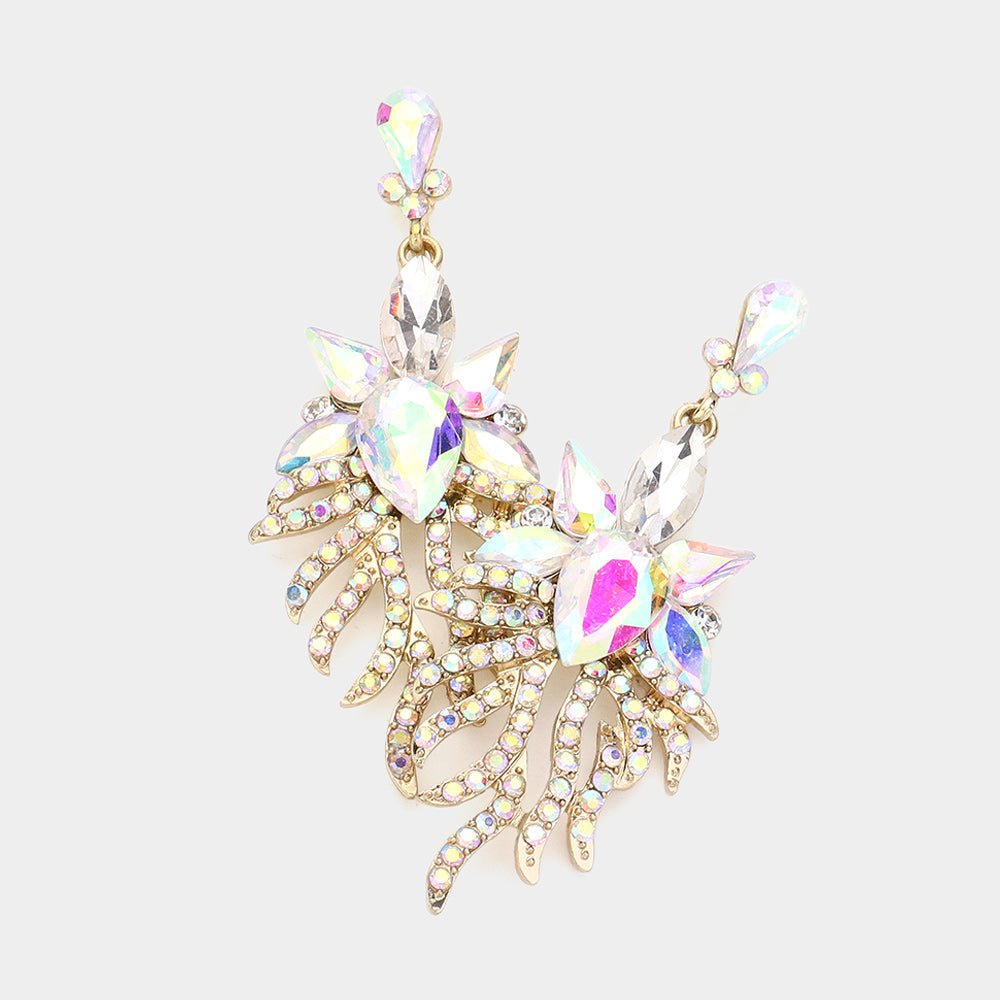 Madeline Love AB, Gold Fantastical Reef Evening Earrings
