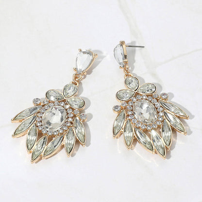 Madeline Love Gold Multi Stone Evening Earrings