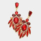 Madeline Love Siam Multi Stone Evening Earrings
