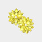 Madeline Love Gold, Yellow Marquise Stone Cluster Flower Evening Earrings