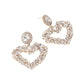 Gold-Multi Stone Cluster Open Heart Dangle Evening Earrings, put on a pop of color to complete your ensemble. Beautifully crafted design adds a gorgeous glow to any outfit Perfect for adding just the right amount of shimmer & shine . Perfect Birthday Gift, Anniversary Gift, Mother's Day Gift, Graduation Gift.