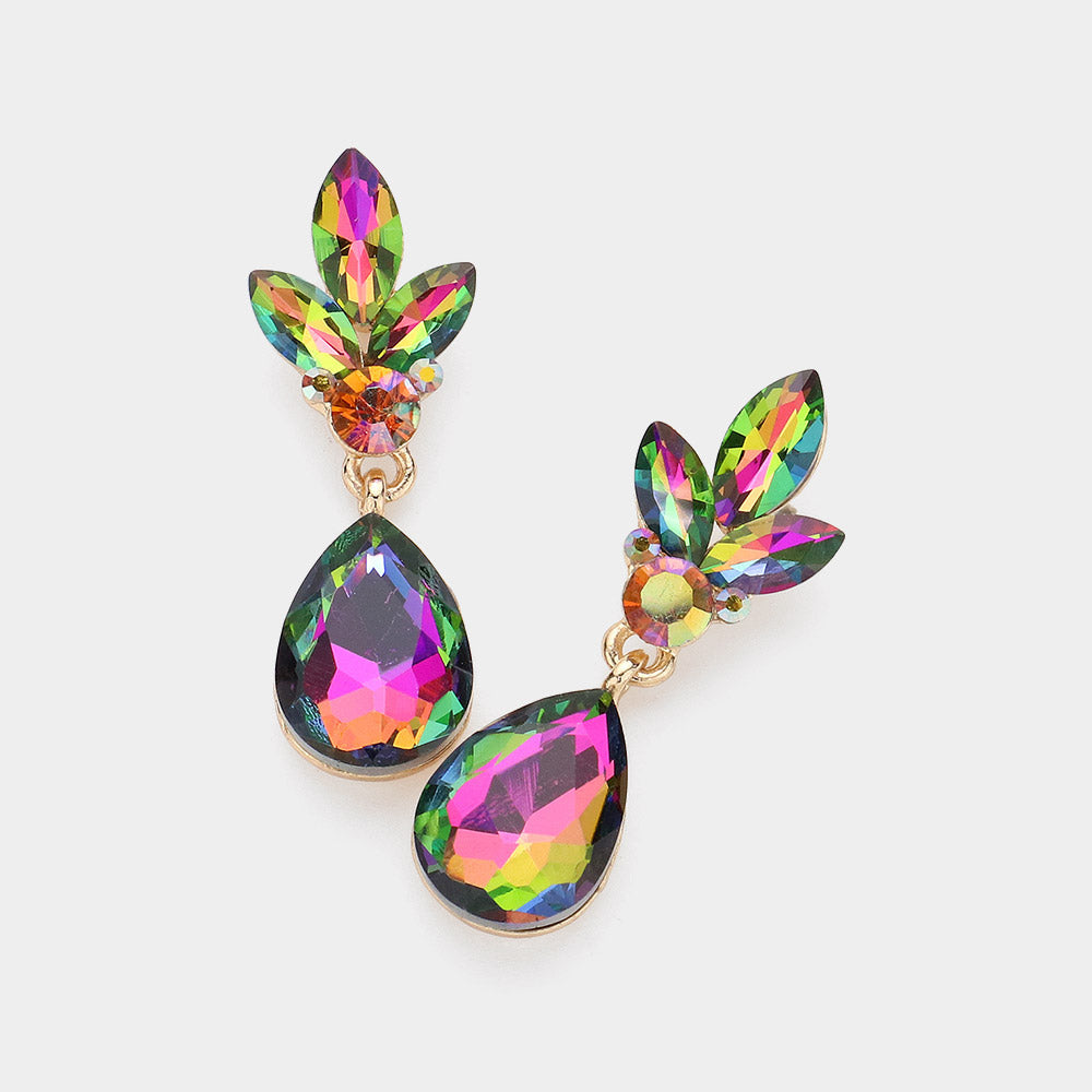 Madeline Love Default Teardrop Stone Cluster Dangle Evening Earrings