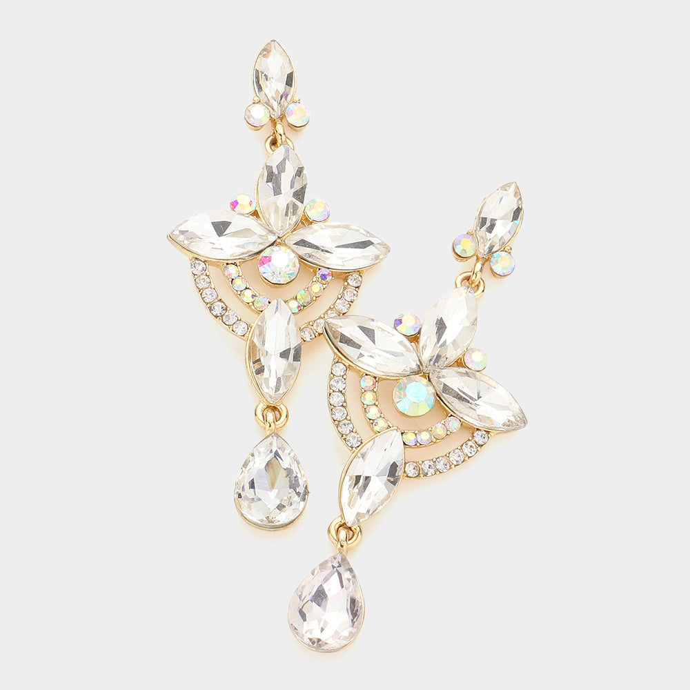 Madeline Love Gold Regal Chandelier Drop Earrings