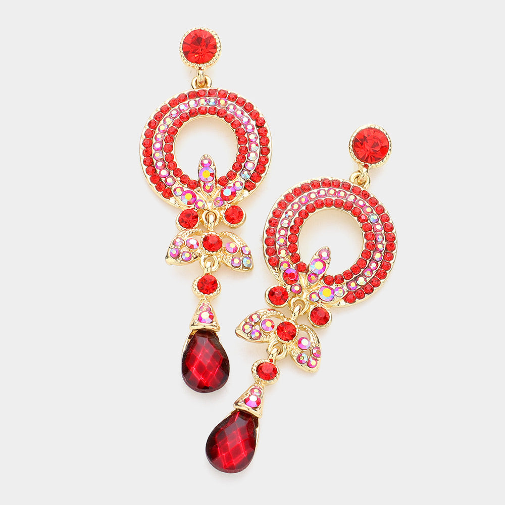 Madeline Love Red Petal Ring Earrings