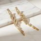 Madeline Love Clear, Gold Rhinestone fringe earrings