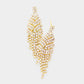Madeline Love Clear, Gold Rhinestone Pave Evening Earrings