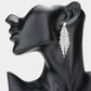 Madeline Love Silver Rhinestone Pave Evening Earrings