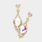 Madeline Love AB, Gold Crystal rhinestone teardrop evening earrings