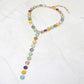 Madeline Love Multi Y Shaped Round Crystal Drop Statement Necklace