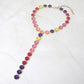 Madeline Love Multi Multicolor Round Gem Link Y-Drop Statement Necklace