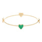 Enamel Heart Pointed Bangle Bracelet features a sleek and modern design that adds a touch of elegance to any outfit. Crafted from high-quality materials, it is durable and long-lasting. Its unique heart shape makes it a perfect gift for that special someone or a meaningful addition to your jewelry collection.