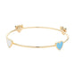 Enamel Heart Pointed Bangle Bracelet features a sleek and modern design that adds a touch of elegance to any outfit. Crafted from high-quality materials, it is durable and long-lasting. Its unique heart shape makes it a perfect gift for that special someone or a meaningful addition to your jewelry collection.