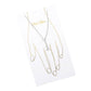 Madeline Love Clear, Rhodium Oval Stone Accent Delicate Hand Chain Bracelet - Bracelets - desc