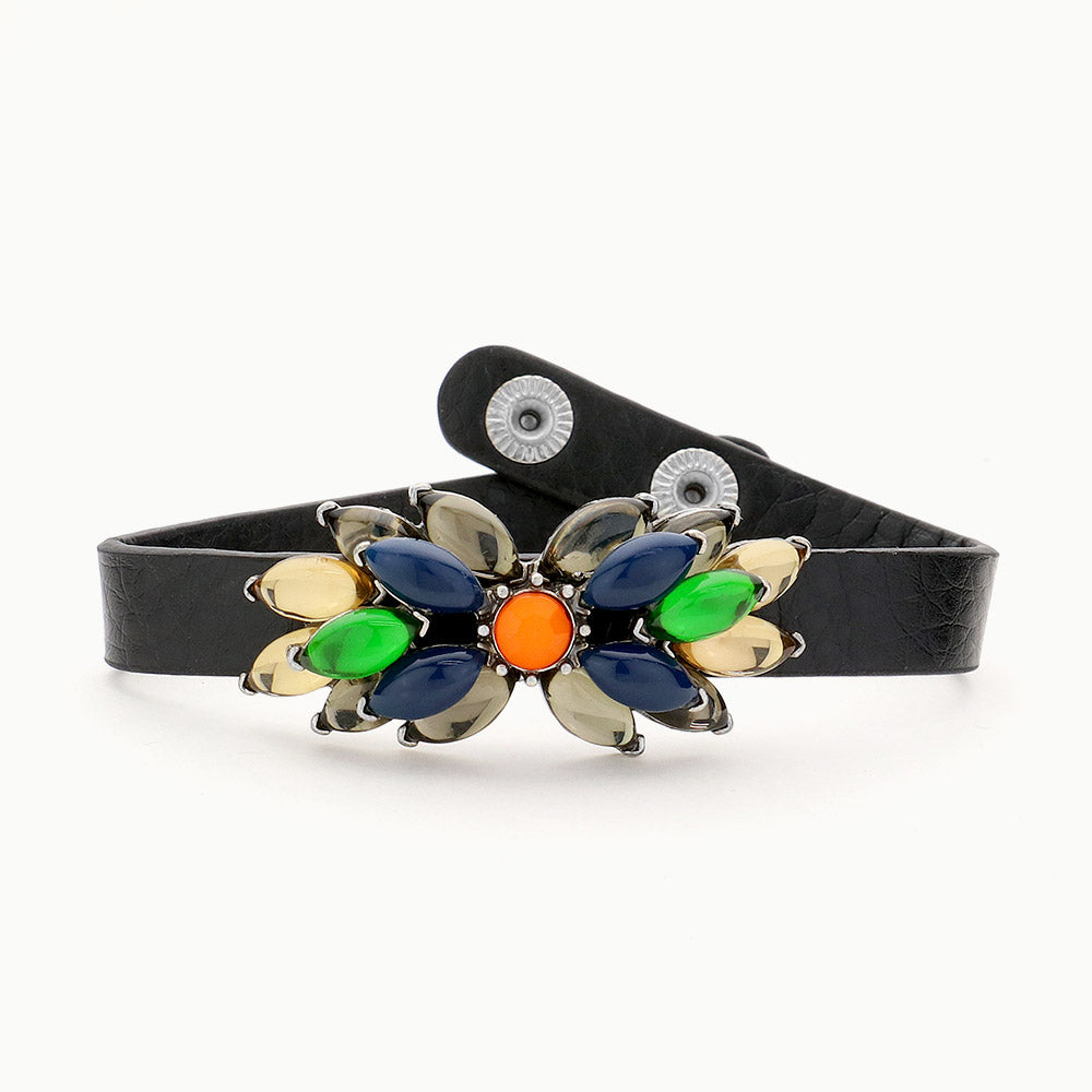 Madeline Love Multi Multi Color Bead Snap Button Bracelet - Bracelets