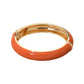 Madeline Love Brown Enamel Inlay Hinged Bangle Bracelet - Bracelets - desc