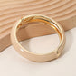 Madeline Love Ivory Enamel Inlay Hinged Bangle Bracelet - Bracelets