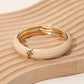 Madeline Love Ivory Enamel Inlay Hinged Bangle Bracelet - Bracelets - extra