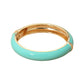Madeline Love Turquoise Enamel Inlay Hinged Bangle Bracelet - Bracelets - desc