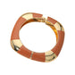 Madeline Love Brown Bold Enamel Inlay Square Hinged Bangle Bracelet - Bracelets - desc