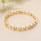 Madeline Love Gold CZ Stone Paved Classic Link Bracelet - Bracelets - desc