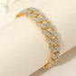 Madeline Love Gold Bold 15mm Rhinestone Pave Miami Cuban Link Chain Bracelet
