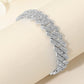 Madeline Love Silver Bold 12mm Rhinestone Pave Miami Cuban Link Chain Bracelet