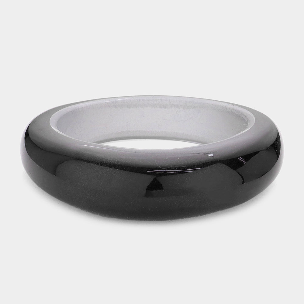 Madeline Love Black Resin Bangle Bracelet - Bracelets
