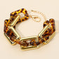Madeline Love Tortoise Bold Geometric Resin Link Bracelet - Bracelets