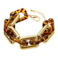 Madeline Love Tortoise Bold Geometric Resin Link Bracelet - Bracelets - desc