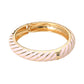 Madeline Love Gold, Light, Pink Enamel Inkay Striped Hinged Bangle Bracelet - Bracelets - desc