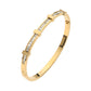 Madeline Love Gold SECRET BOX_Stainless Steel Stone Inlay Sleek Hinged Bangle Bracelet - Bracelets - desc